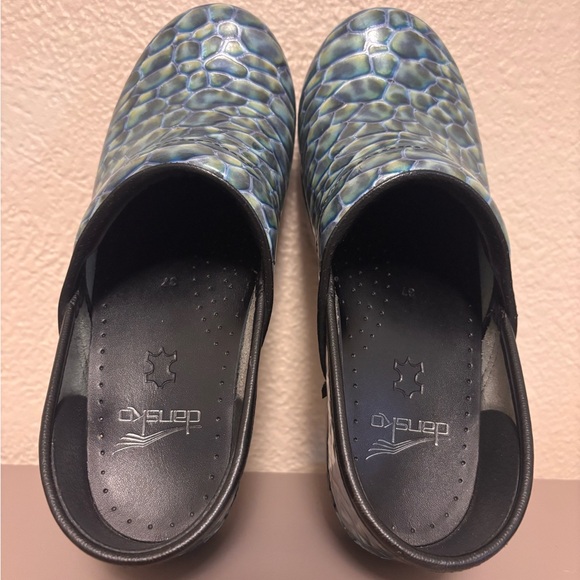 Dansko Blue Patterned Clogs - Picture 5 of 6